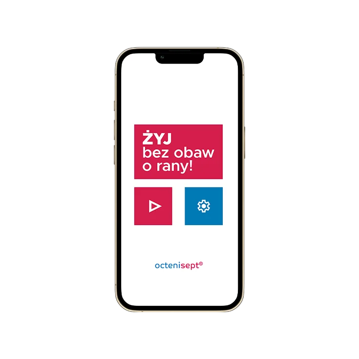 Aplikacja mobilna Octenisept na smartfonie